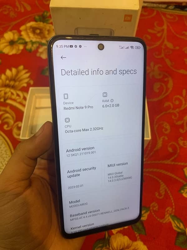 REDMI NOTE 9 PRO 6+2/128 PTA APPROVED 5