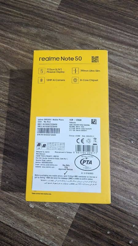 Realme Note 50 10/10 sky blue color 4/128 2