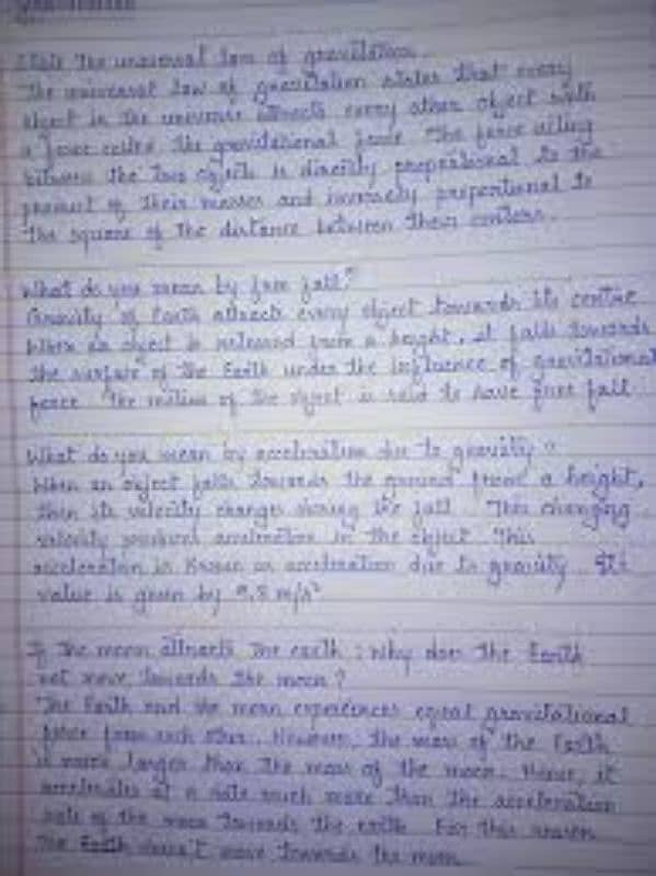 Handwriting assignment work 6