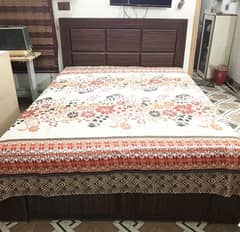 Bed for sale with Mattress (8inch) in good condition . (wooden) 0