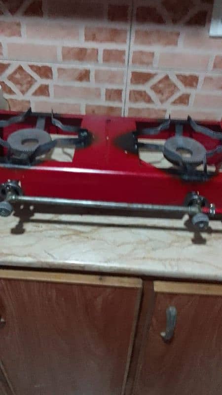 gas stove red colour 0