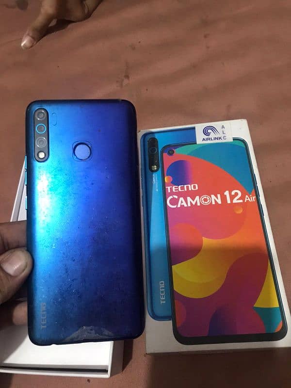 Tecno camon 12 air 4/64 with box 1