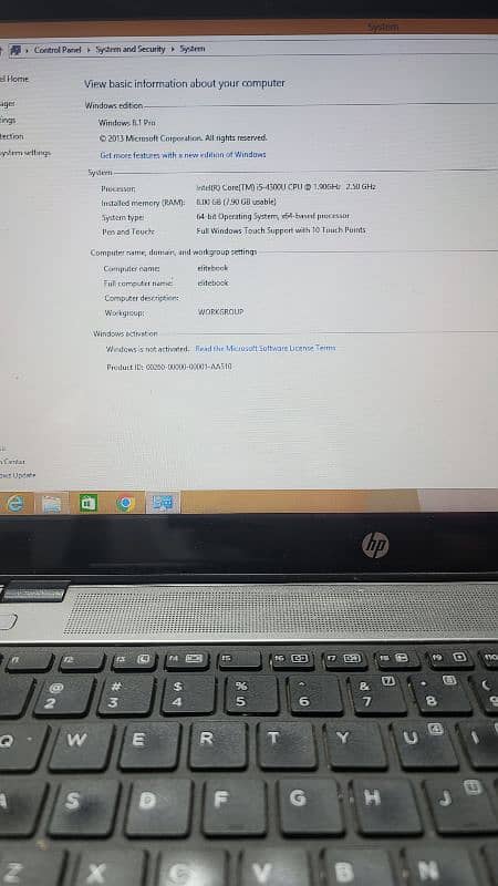 HP Elite Book Core i5 4 Generation 1