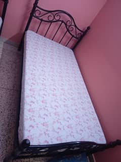 Iron bed - single with commander mattress