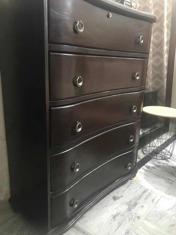 Bed (without mattress) + Side Drawers and Chester for Sale 5