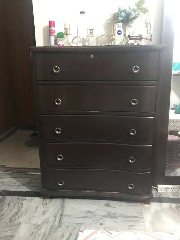 Bed (without mattress) + Side Drawers and Chester for Sale 6