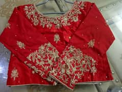 Red Bridal choli and Lehnga with dupatta