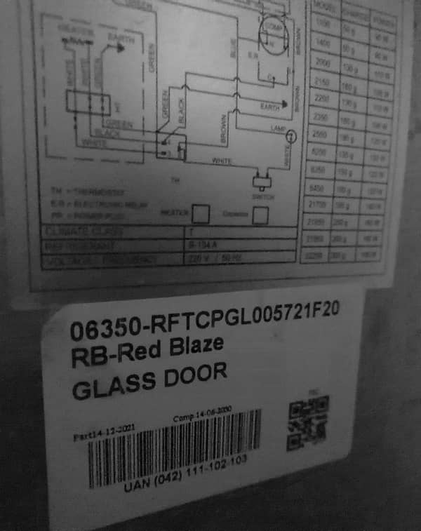 Dawlance Refrigerator Glass Door 2