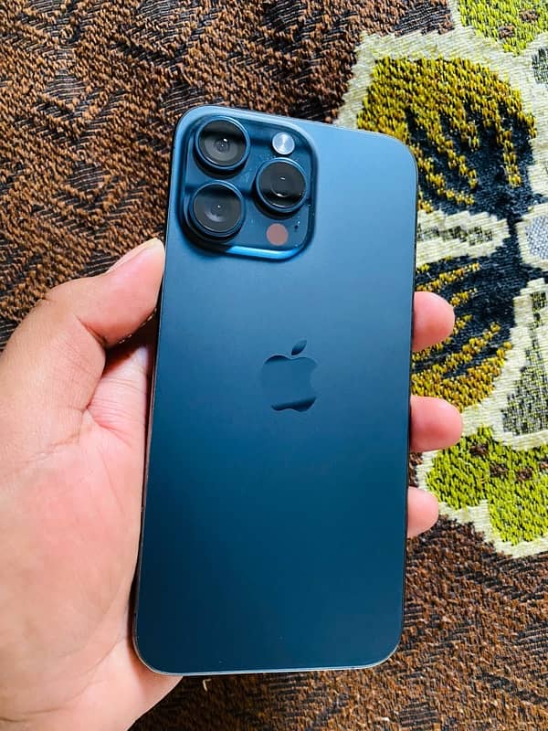 iPhone 15 pro max Non PTA jv 256gb Blue Titanium 3