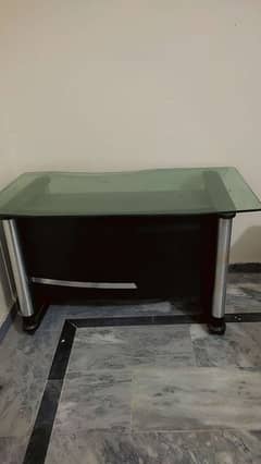 Office table glass top good condition 0