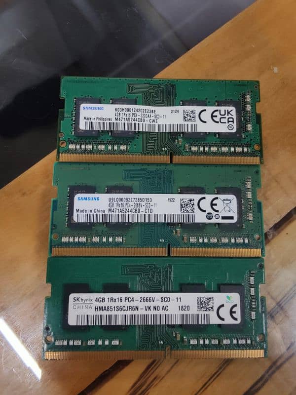 4gb Ram DDR4 - 3pcs - 3200 and 2666 bus speed up 0