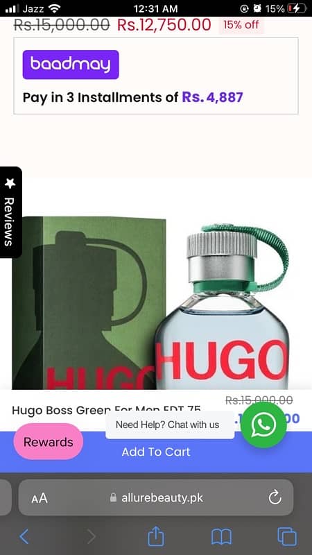 hugo boss man perfume-75ml 1