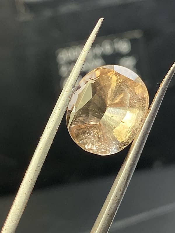 12+ carat natural topaz cut stone from kaltang Mine Mardan KPK 2