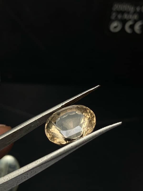 12+ carat natural topaz cut stone from kaltang Mine Mardan KPK 3