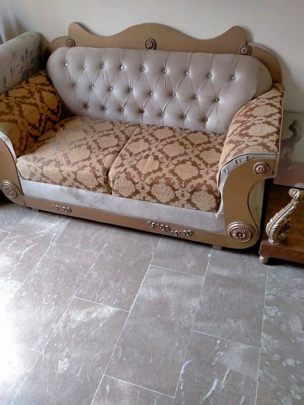 sofa set new condition handmade lasani wood total handmade urgent sale 2