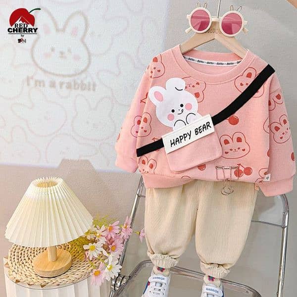 Bear printed track suit kids 1