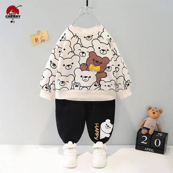 Bear printed track suit kids 4