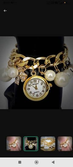 Pearl bracelet watch