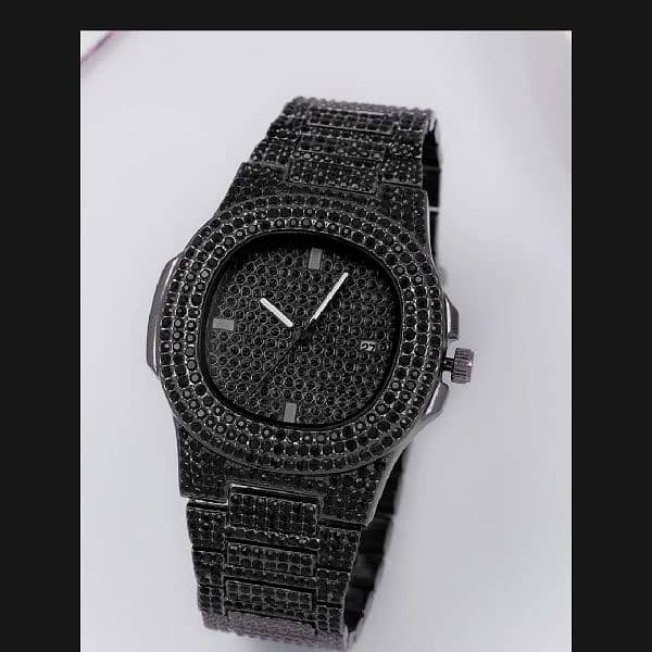 man's watch Black diamond style 2