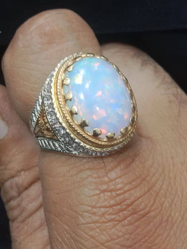 Silver ring Opal stone 0