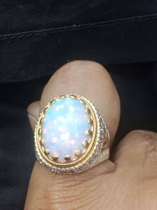 Silver ring Opal stone 1