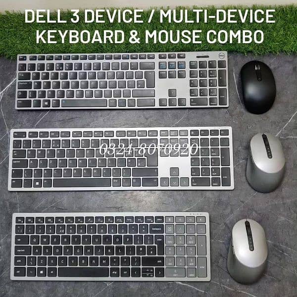 Dell Multidevice Keyboard & Mouse KB7120 KB7221 KB717 MS5320 WM527 2 3 0