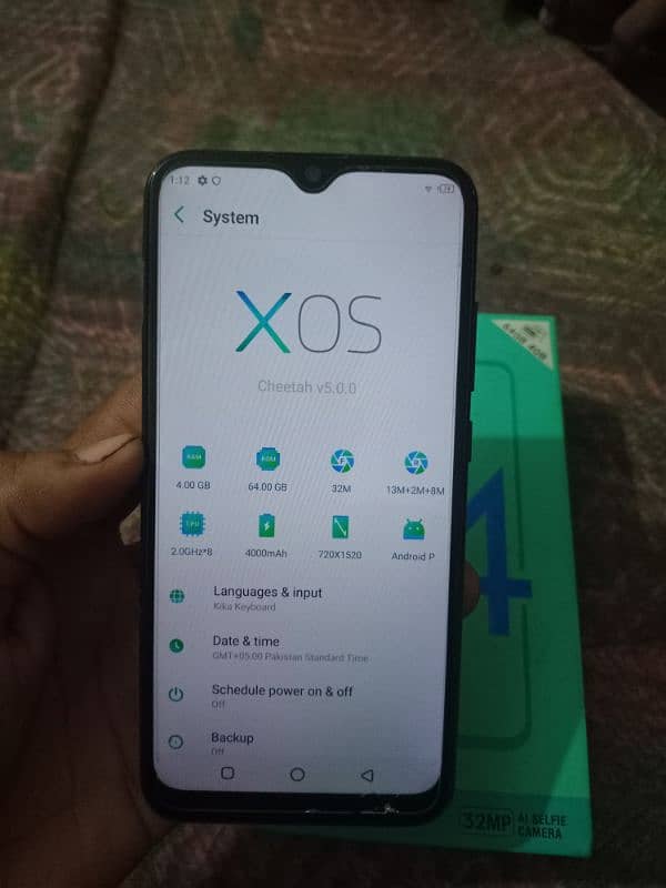 Infinix s4 with box 2