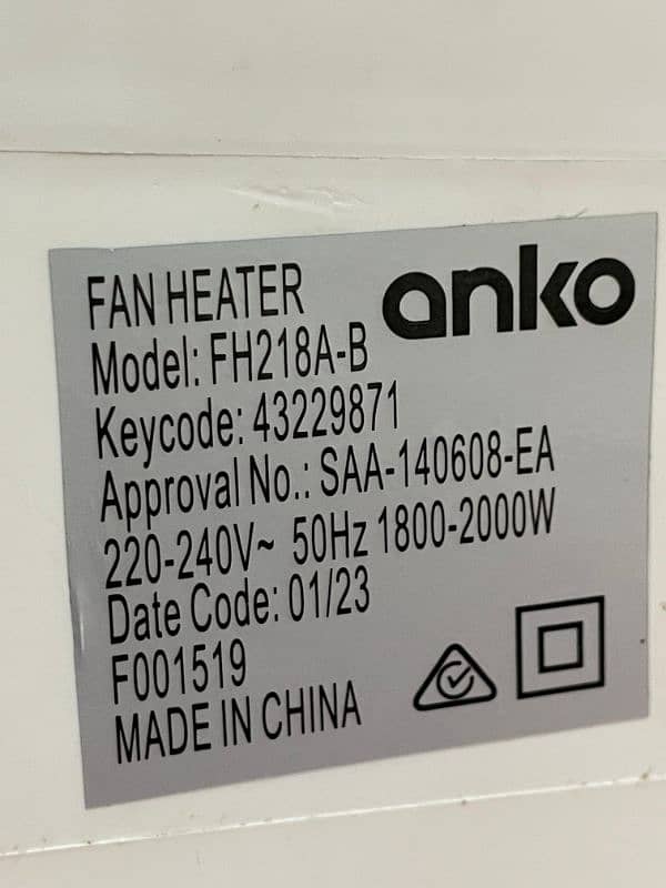 Anko Electric Fan Heater 6