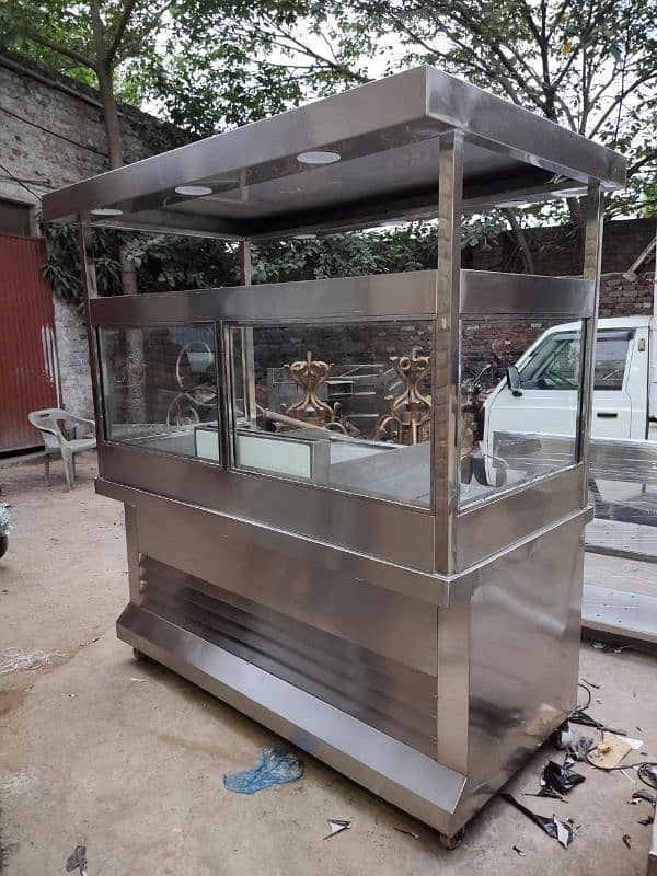 shawarma counter , fast food counter food cart pizza oven deep fryer 2