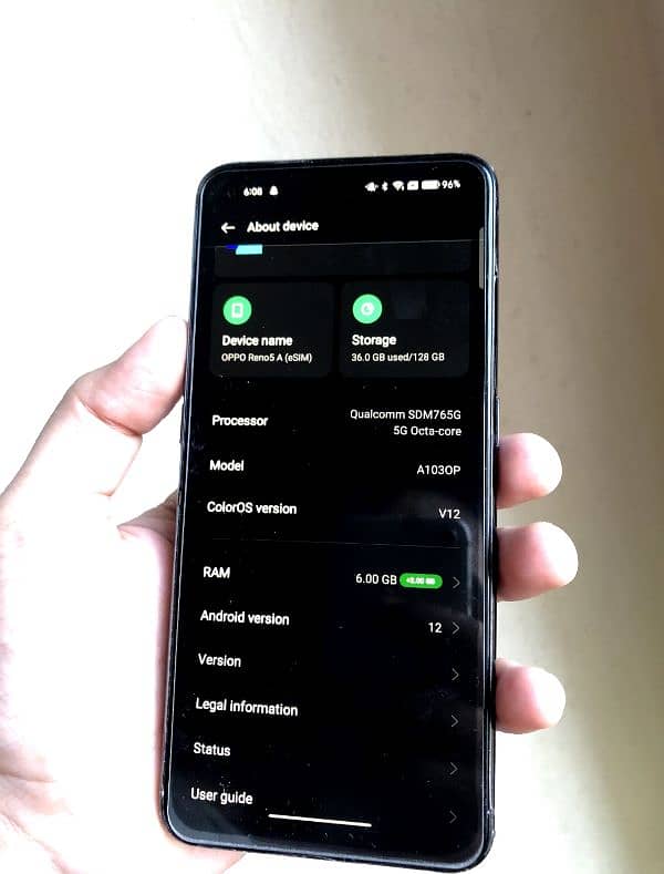 oppo reno 5A japan modal 11gb ram non pta 4