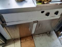 shawarma counter with hot plate