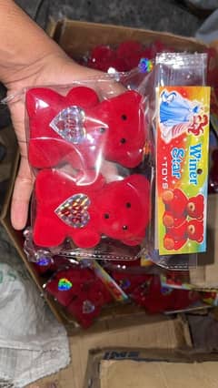 PACK OF TWO RED WELLWHAT TADDY BEAR