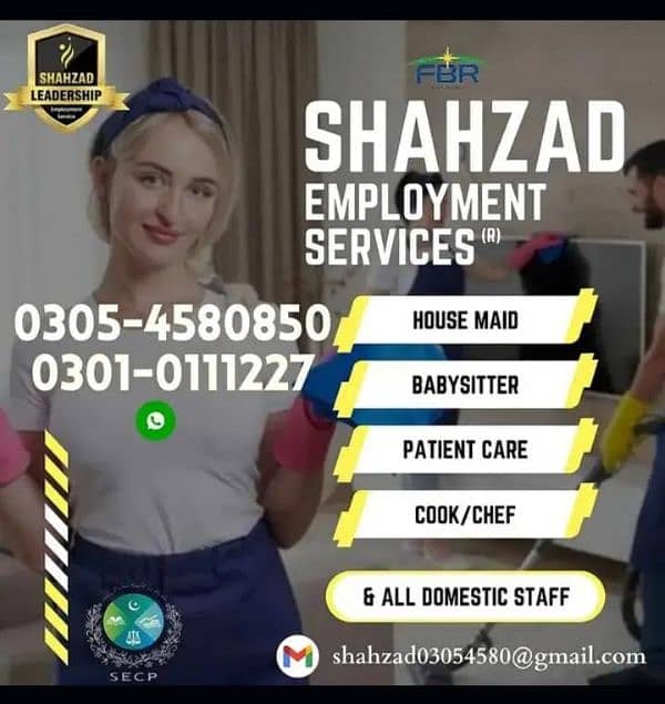 Shahzad Employment Service we provide  staff in all over Pakistan 1