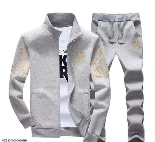 2 pcs man's Fleece printed track suit (03145156658) 1