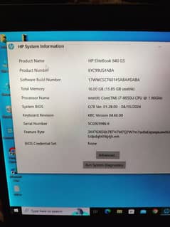 Hp Elite Book i7 8 gen 5G 840