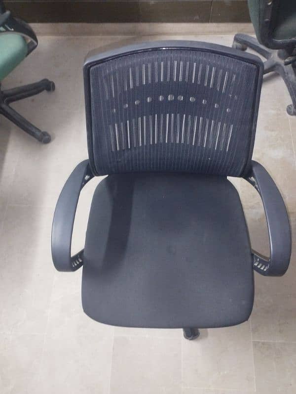 Short Back Black Office Chairs 1