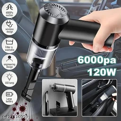 MINI PORTABLE WIRELESS VACUUM CLEANER + BLOWER for Car 2