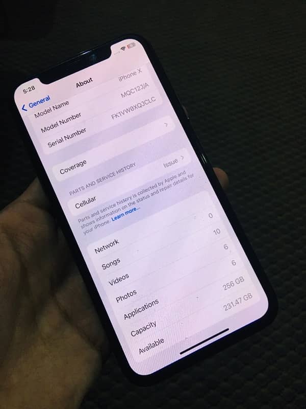 IPHONE X 256 FOR SELL 9