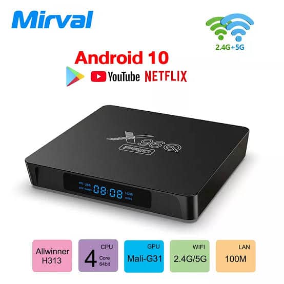 Smart TV box Cherry 4K Ultra HD Android 10. with Free G10 Voice Remote 3