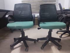 Short Back Gray Office Chairs