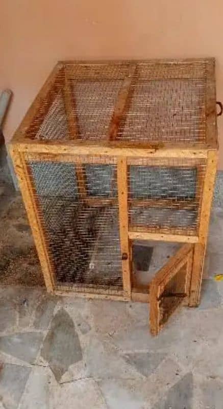 Strong wooden heavy cage 0