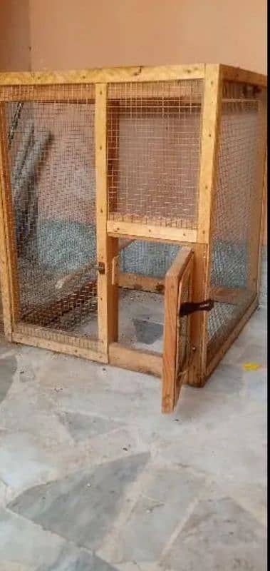 Strong wooden heavy cage 2