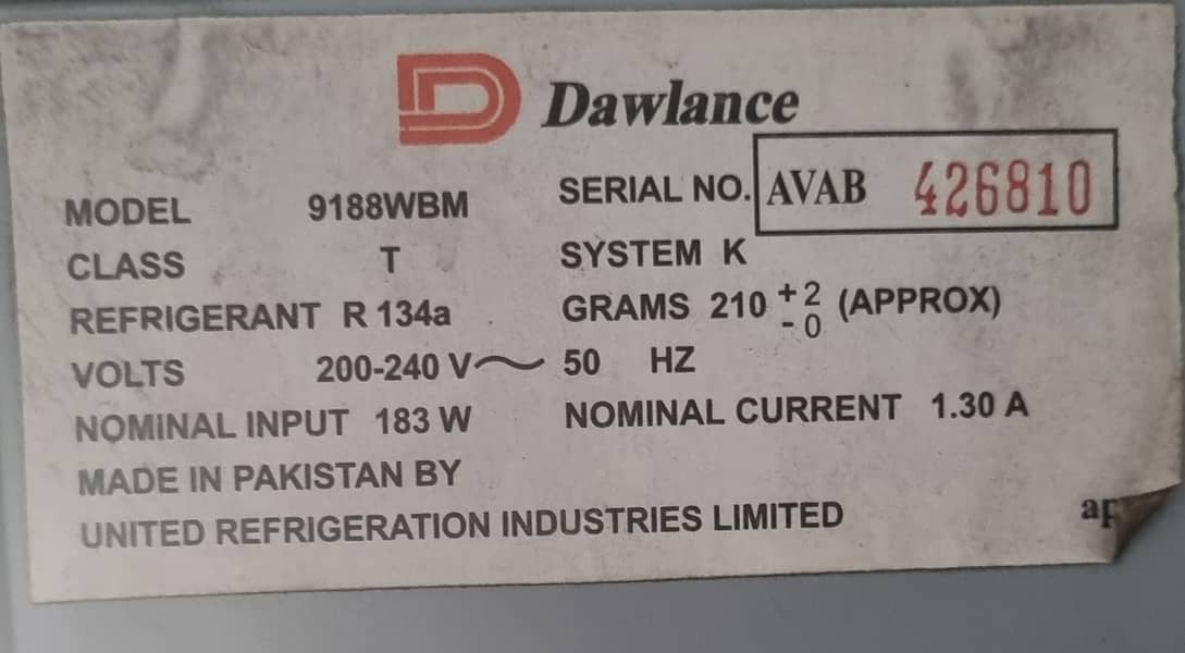 Dawlance Refrigerator 9188WBM 2