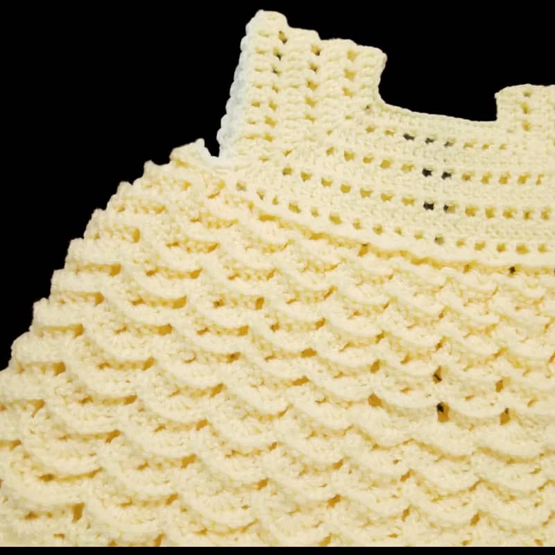 Crochet baby dress frock newborn 1