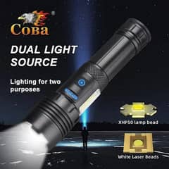 High Power Torch Light Rechargeable Tactical Flashlight