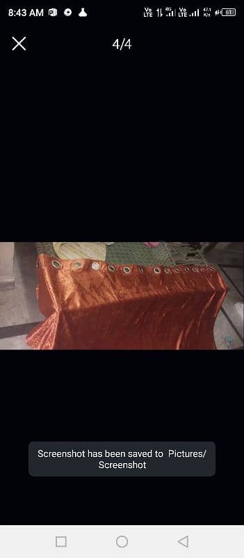 full size 2 curtain peach colour ma staff velvat 2