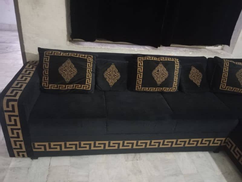 versace L shape sofa left corner set 1