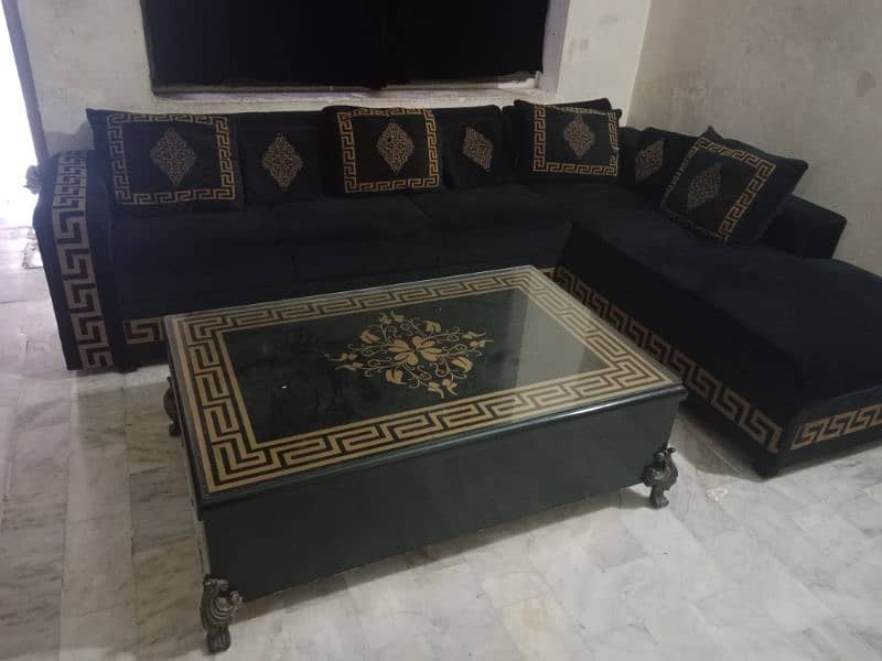 versace L shape sofa left corner set 3