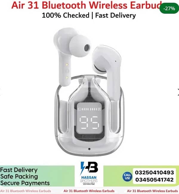 air 31 wireless earbuds  40%off 2