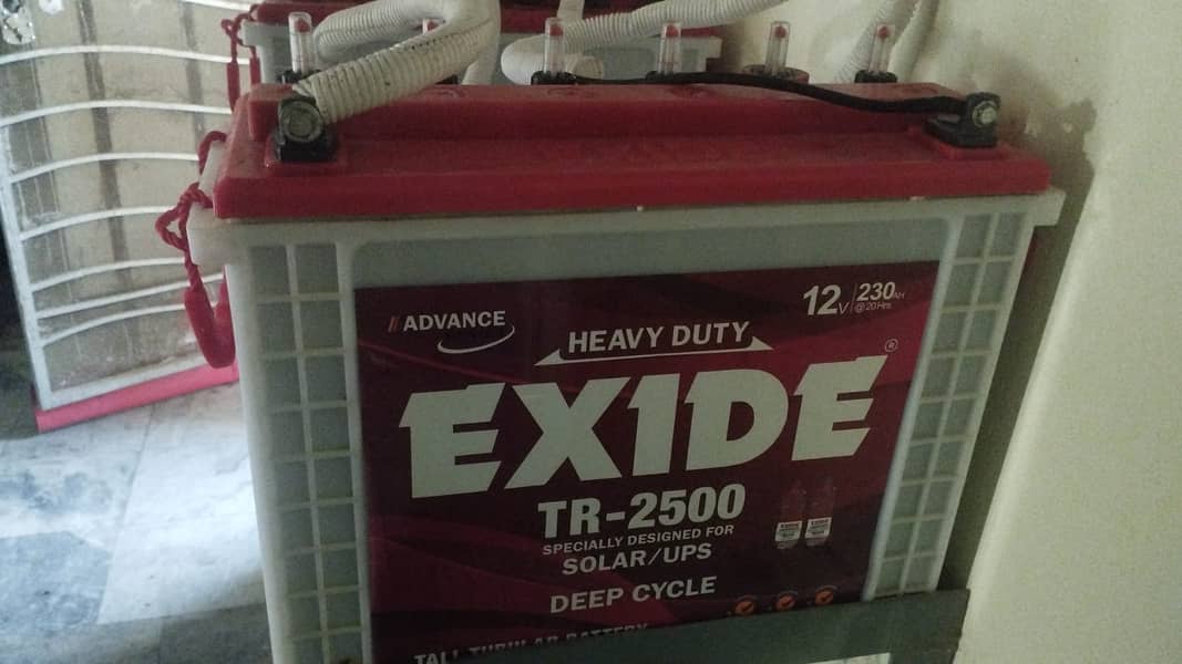 Two Used Exide TR 2500 230AH Batteries 3